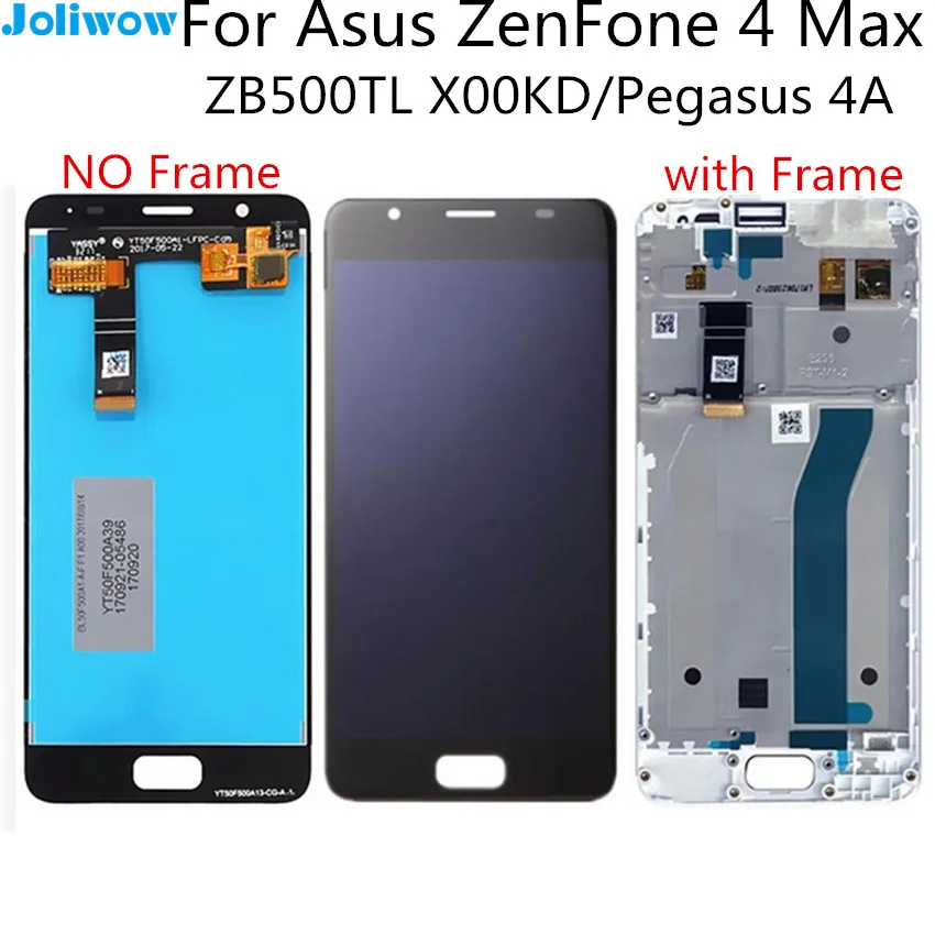 ЖК дисплей 5 0 дюйма с рамкой для Asus ZenFone 4 Max ZB500TL X00KD / Pegasus 4A сенсорным экраном и