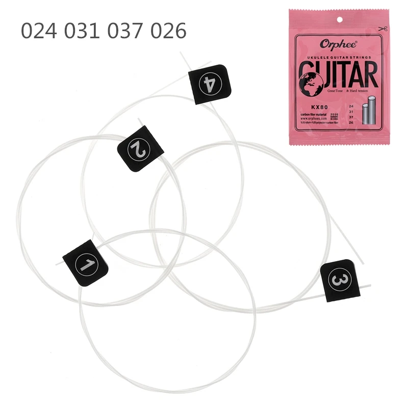 Orphee 1 набор из нейлонового волокна Струны для укулеле гитара 4 струны миниатюрная