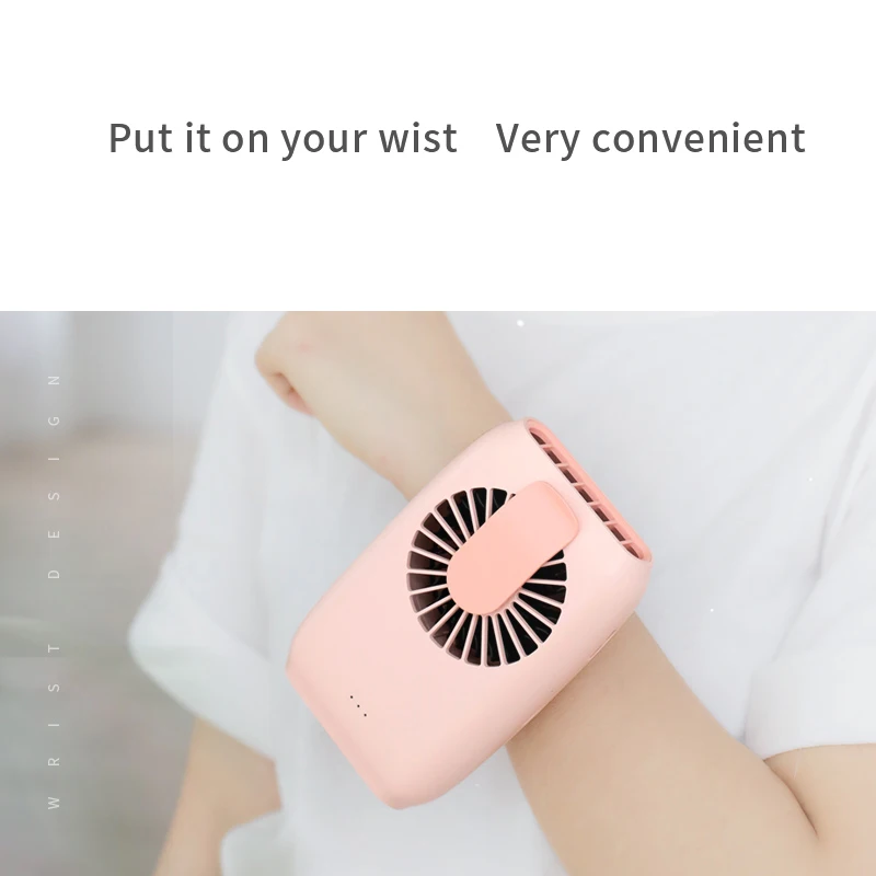 Портативный мини вентилятор подвесной с зарядкой от USB воздушный