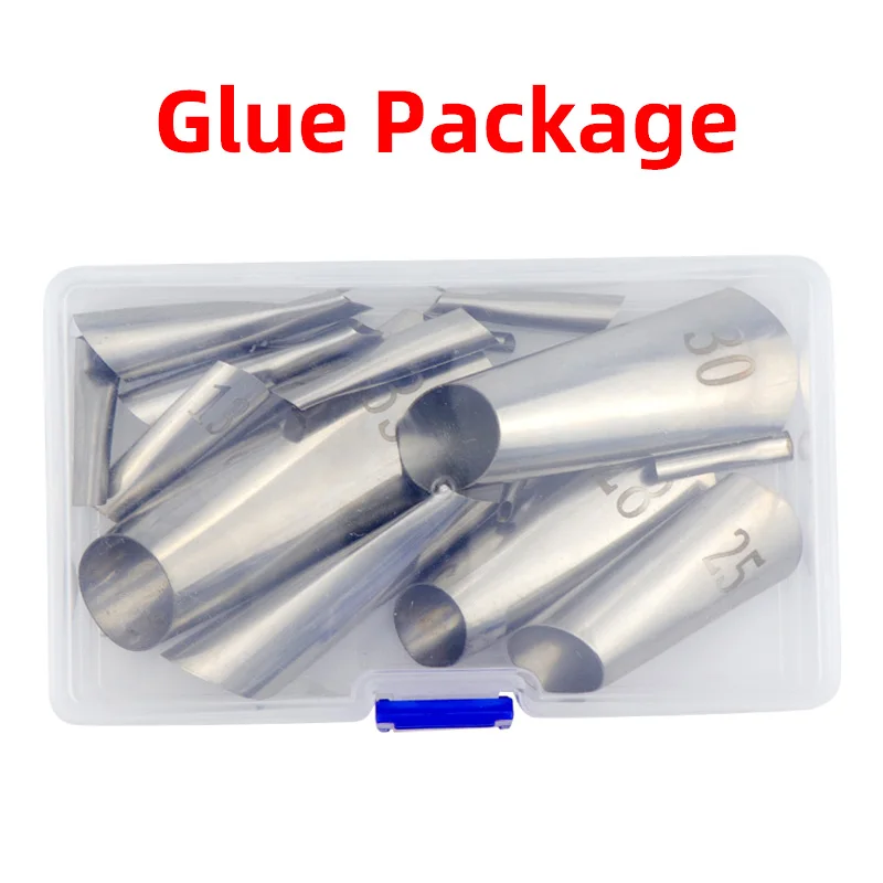 

HIFESON 17PCS Duckbill Shape Stainless Steel Glue Mouth Glue Gun Accessories Door and Window Glue Tool Laser Marking Tape
