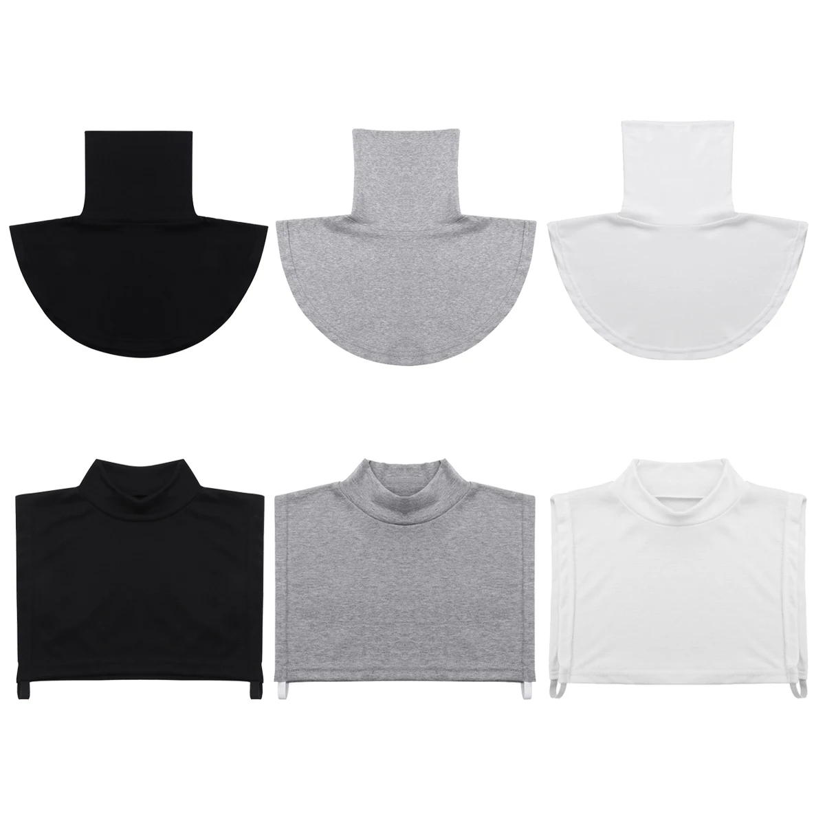 

Womens Fake Collar Faux Turtleneck Neck Dickey False Mock Blouse Half Top Collar Neck Cover Winter Cotton Detachable Collars