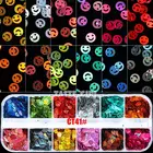 Набор из 12 сеток, разнообразные украшения для ногтей, блестящая Рождественская Снежинка с шестигранными блестками, Рождественское украшение для ногтей