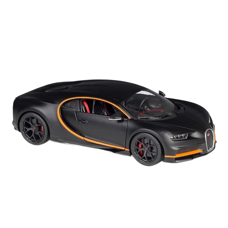 

Модель автомобиля Bugatti Chiron Bburago 1/18, Спортивная имитация гоночного металлического автомобиля, детская игрушка, коллекция подарков