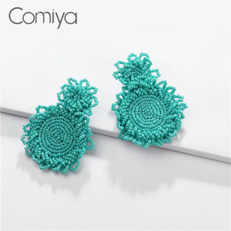 Большие серьги гвоздики Comiya модные корейские драгоценности круглые акриловые