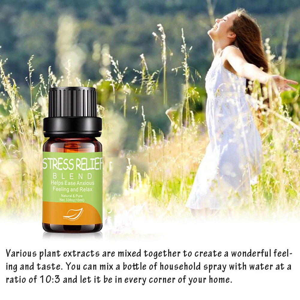 

10ml Stress Relief Aroma Diffuser Skin Care Essential Oil Aromatherapy Soothe Emotion Multifunctional Fragrance Pure Natural