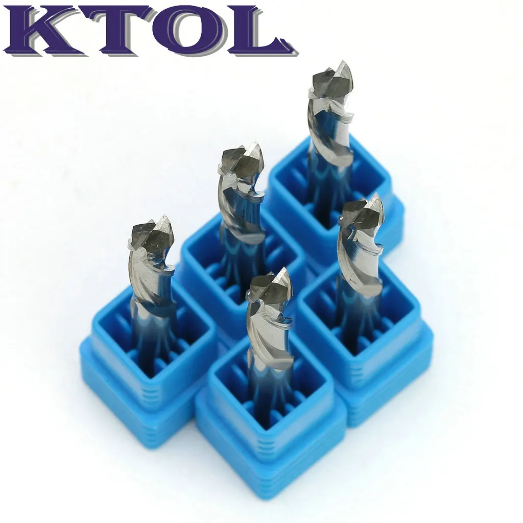 5x17 мм вверх и вниз Спиральные Фрезы с ЧПУ 2 канавки прочная карбидная торцевая