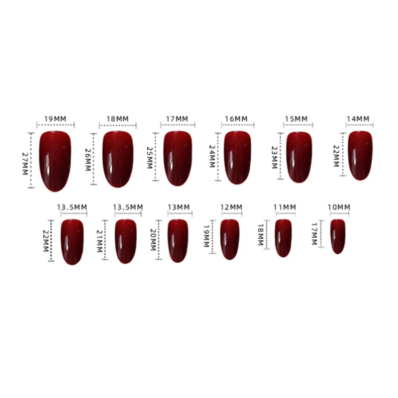 

24pcs Little Bear Print Nail Patch Round Head Patch Glue Type Removable Long Paragraph Fashion Manicure False Nail Patch -VL16