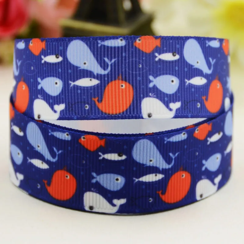 

7/8 ''22 мм, 1" 25 мм, 1-1/2 "38 мм, 3" 75 мм с изображением рыбы полушерстяной лентой вечерние свадебные украшения 10 ярдов X-02516