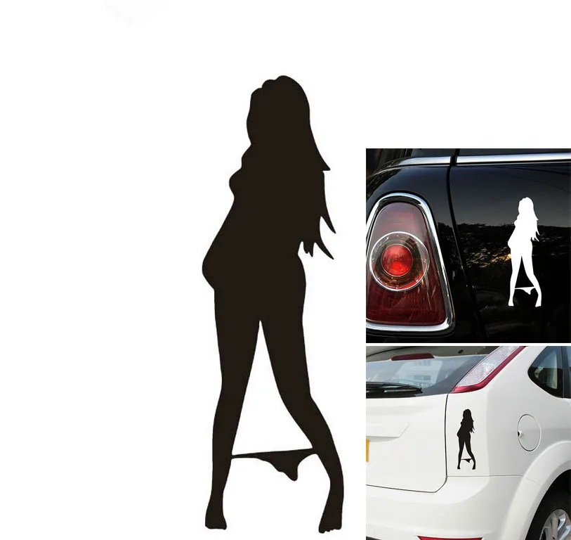 2016 Sexy Girls Car Sticker Styling Decal Wearing Bikini Super Cool Exterior Accessories 1Pcs White Black | Автомобили и