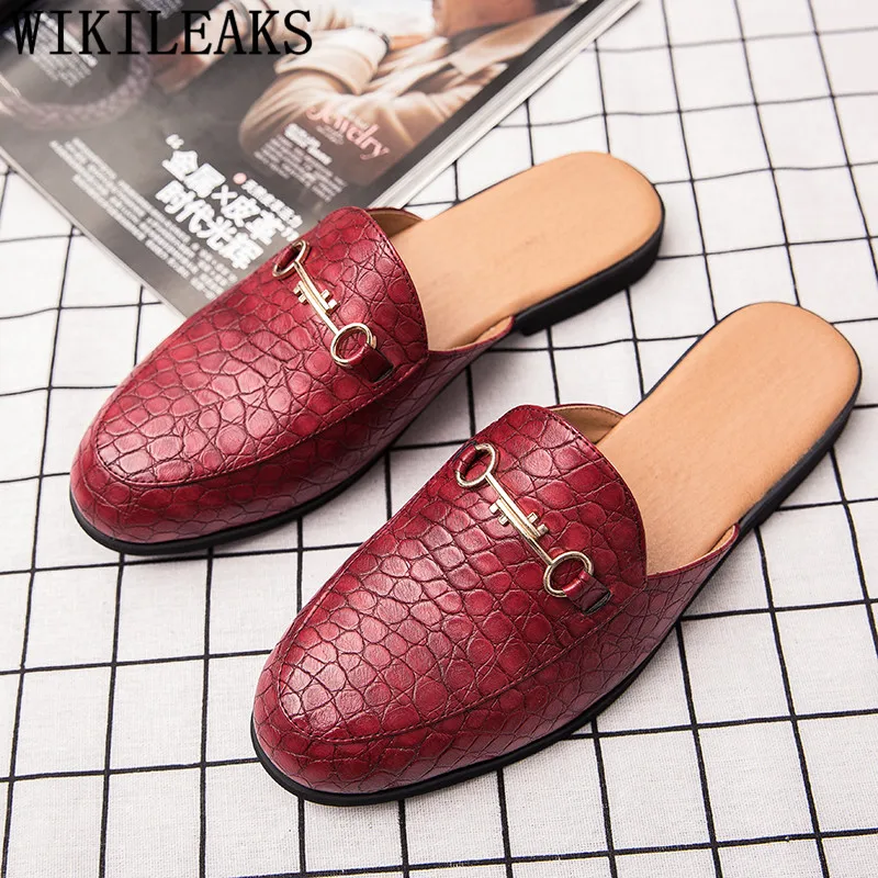 Мужские кожаные шлепанцы дизайнерские сандалии модная пляжная обувь домашние