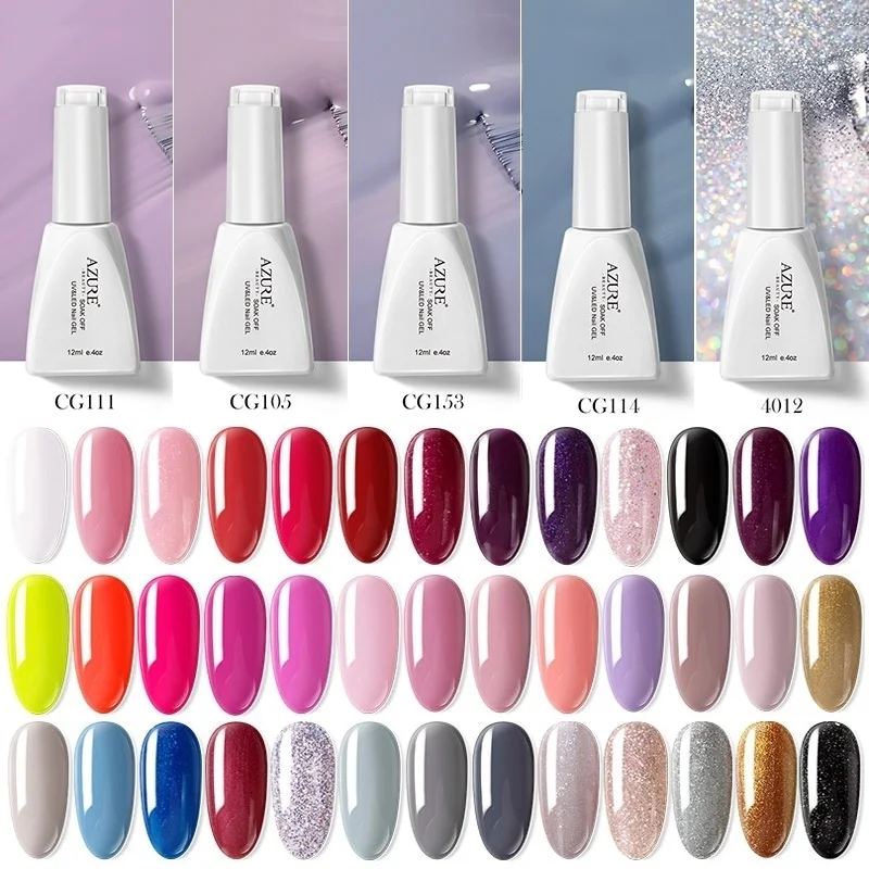 Лак для ногтей Azure Beauty 120 цветов УФ Гель лак 12 мл|Гель ногтей| |