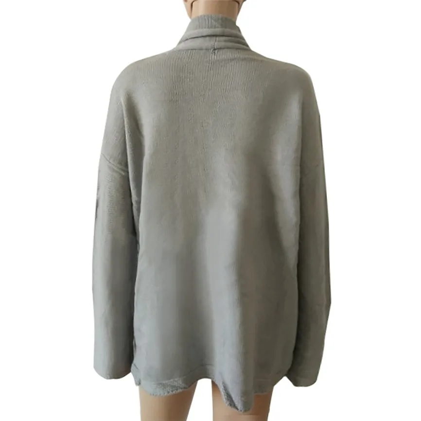 Женский кардиган осень 2019 свитер Повседневный длинный рукав карман Однотонный