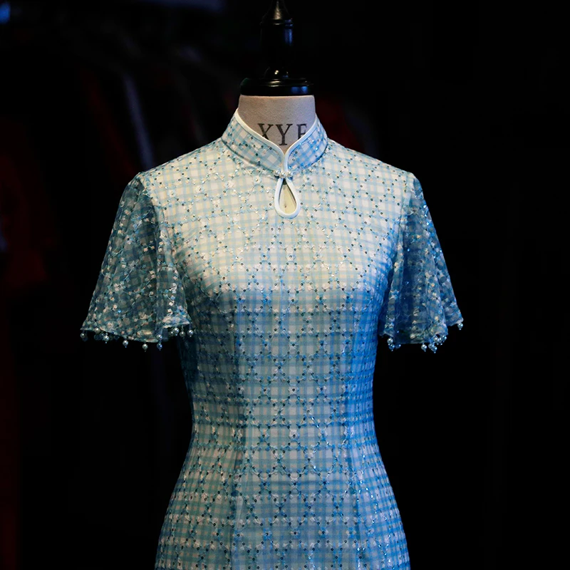 

Шелковое платье-Ципао с нефритовым камнем gwon-chul bud, повседневное модифицированное новое летнее платье для молодых девушек с эрозией 2021