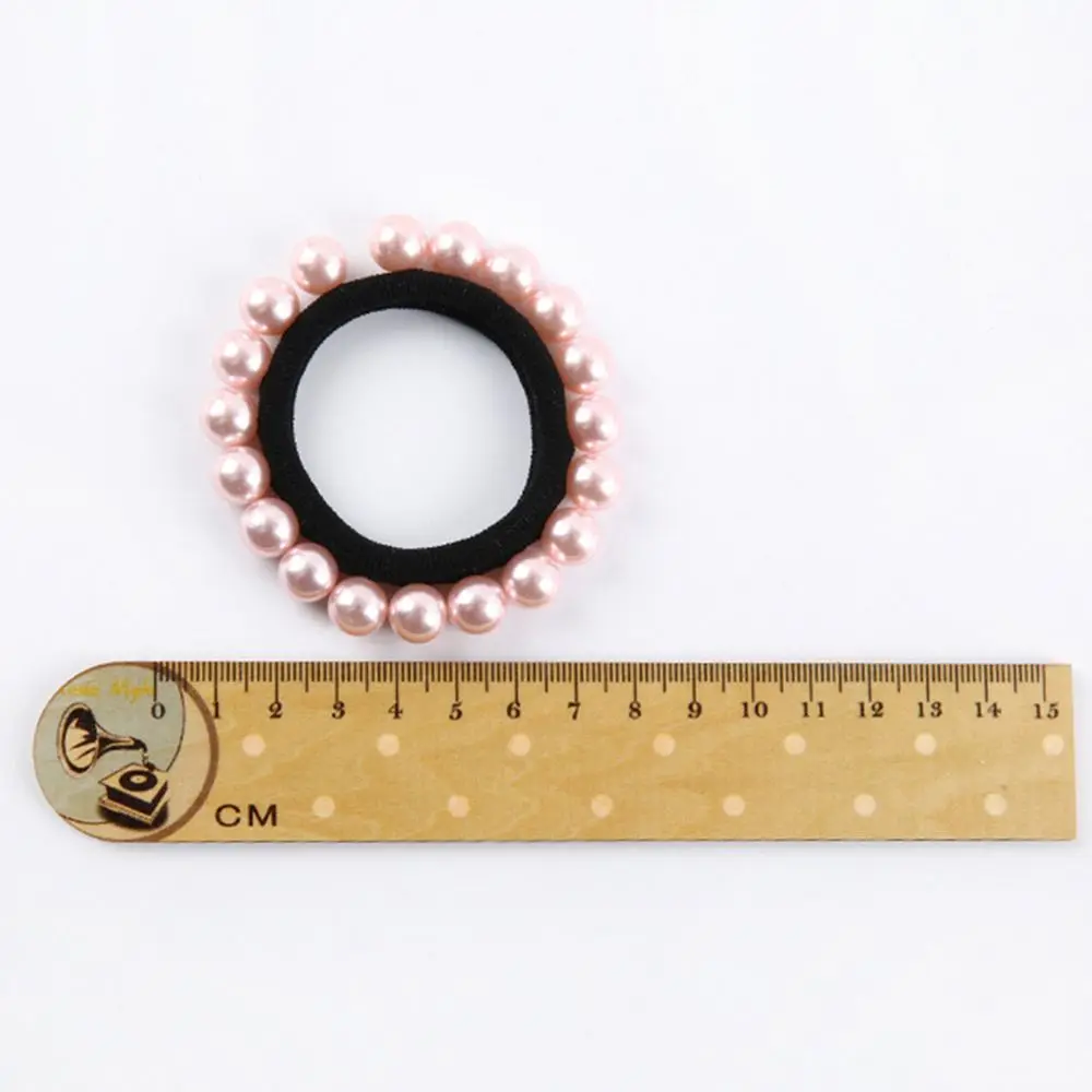 Резинка для волос с жемчугом женская Корейская эластичная заколка ручной работы
