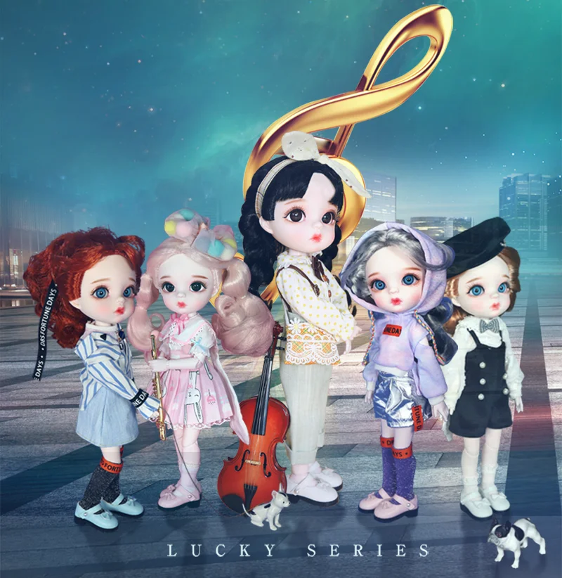 

DBS Doll 1/6 BJD Name by Lucky Angel mechanical joint Body With makeup,Including scalp,eyes,clothes girls SD, 058