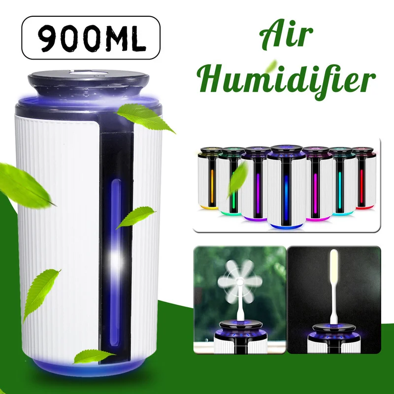 Прямая поставка 900 мл USB Ультразвуковой увлажнитель воздуха диффузор Арома