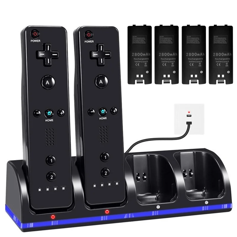 Зарядная док станция 4 Black Quad + перезаряжаемый аккумулятор X для пульта