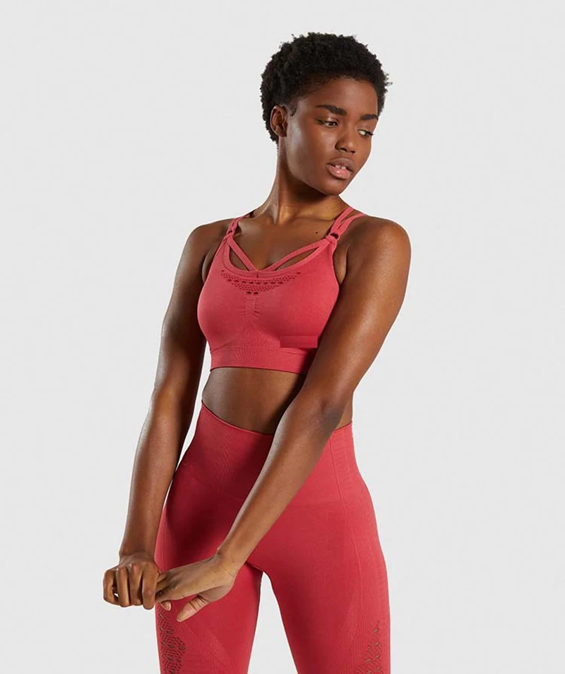 SALSPOR Women Shark Seamless Sport Bra High Elastic Hollow Yoga Bra Push Up Fitness Underwear Quick Dry Running Gym Tank Top