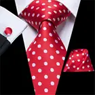 Высококачественный мужской галстук в красный горошек, галстук с принтом оленя и оленя из 100% шелка, мужской галстук-запонка Hanky