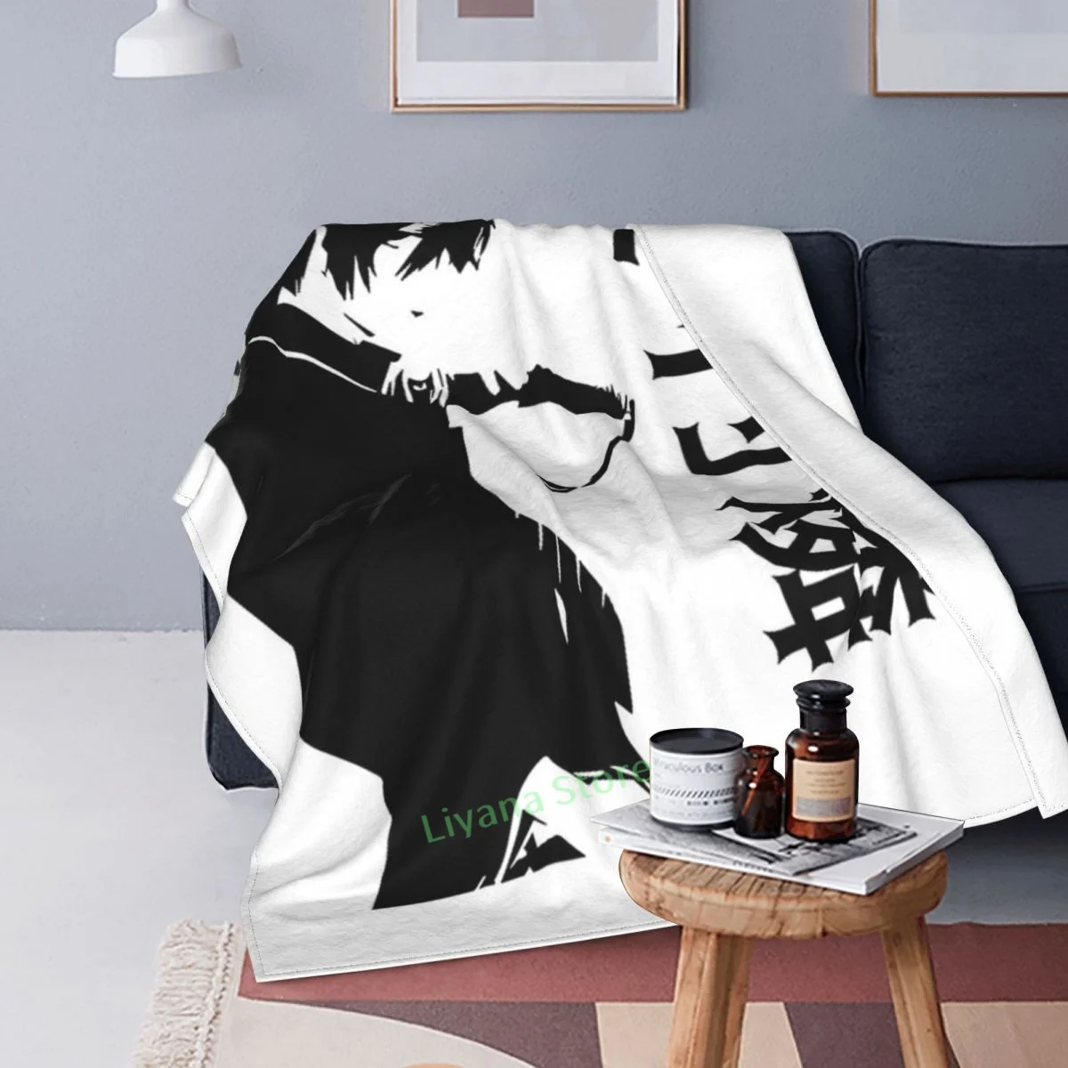 Декоративное одеяло Rin Okumura аниме "синий экзорцист" манга 3D печать на диване