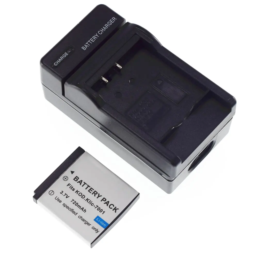 Батарея + AC &amp Car Зарядное устройство для Kodak KLIC-7001 EasyShare M1073 является MD41 |