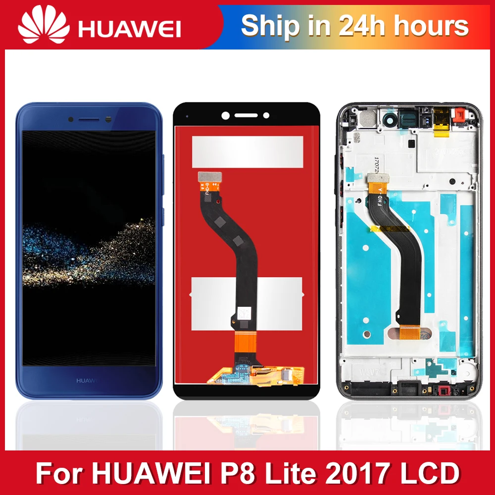 

Качественный ЖК-дисплей АА + рамка для Huawei P8 Lite 2017 ЖК-дисплей 5,2 дюйма сенсорный экран дигитайзер в сборе Замена 1920*1080