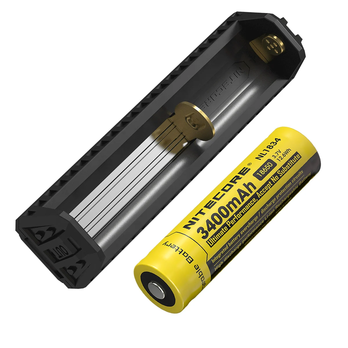 with 3400mah Battery NITECORE F1 гибкий внешний аккумулятор USB зарядное устройство Внешний дорожный адаптер питания умный литий-ионный IMR зарядное устройство - Цвет: with 3400mah Battery