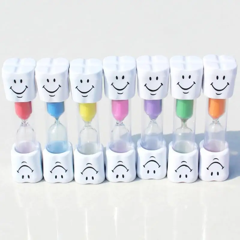 Детские игрушки песочные часы таймер для зубной щетки 1 минута улыбающееся лицо