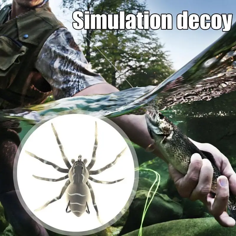 

1pcs Spider Soft Bait 8cm 7g Silicone Bait Artificial Softbait Lure Weedless Fishing Lure With Realistic Design Outdoor Supplies