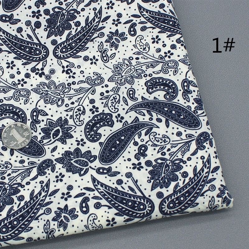 Ткань с принтом Пейсли в этническом стиле 100% хлопок поплин ткань для рубашек