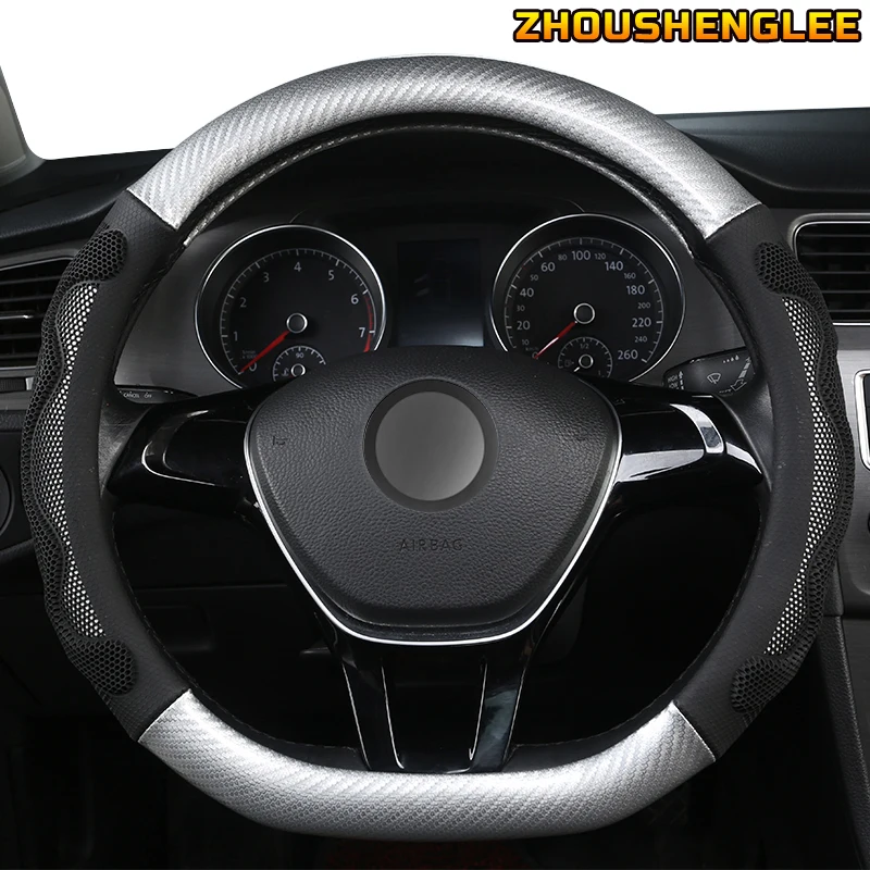 

ZHOUSHENGLEE микрофибра кожаный чехол рулевого колеса автомобиля для Daihatsu Terios Sirion мира Cuore YRV Ayla Sigra Ксения Luxio
