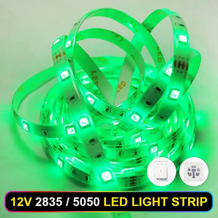 

Светодиодная лента RGB «сделай сам» 12 В постоянного тока 2835SMD неоновые светодиодные лампы для украшения комнаты лента Диодная 5050 водонепрони...