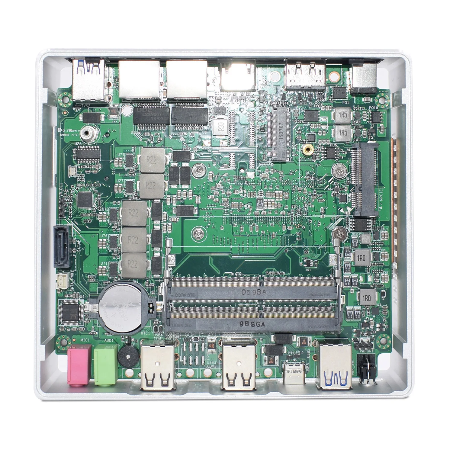 10TH Gen Mini PC i7 10510U 2 * DDR4 RAM Wind10 с вентилятором компьютера 8559U m.2 SSD Type C SD 4K HTPC i5 8250U DP HDMI
