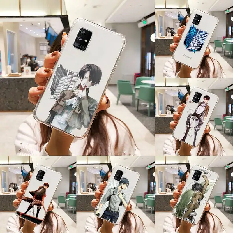 

attack on titan anime Phone Case Transparent For Samsung A51 A50 A71 A70 A81 M60S Note S21 S 20 10 9 8 11 E Plus Ultra