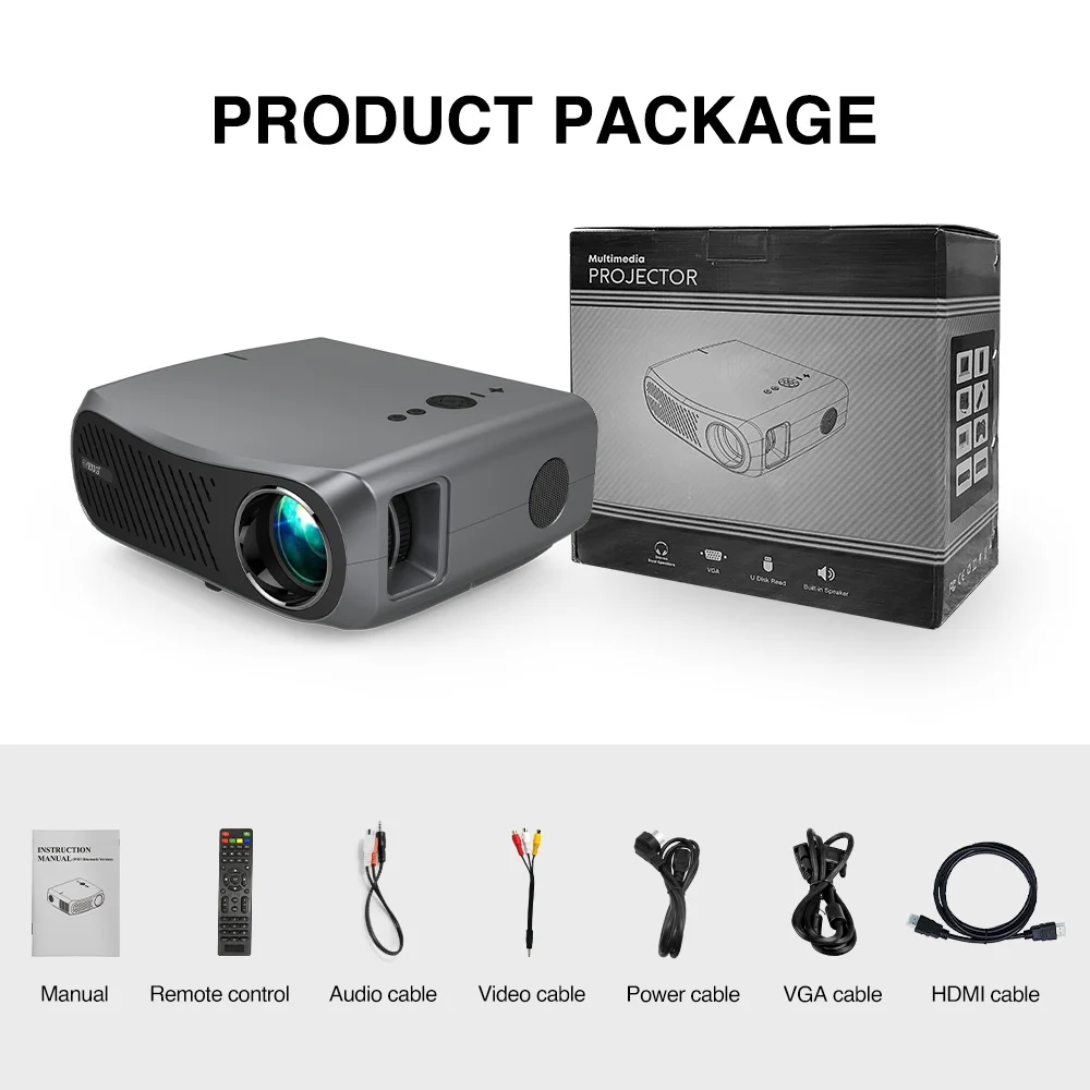home projector android beamer 4k lcd video led 7200 lumens wireless airplay 900dab freeshipping projector for mobile phone free global shipping