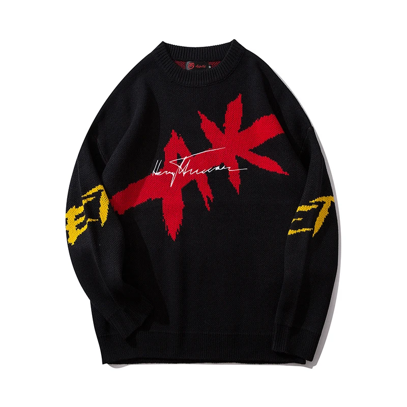 Мужские черные пуловеры оверсайз|Джемперы| |