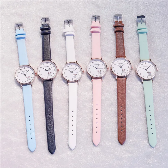 

Student watch simple girl pink cute little fresh quartz watch