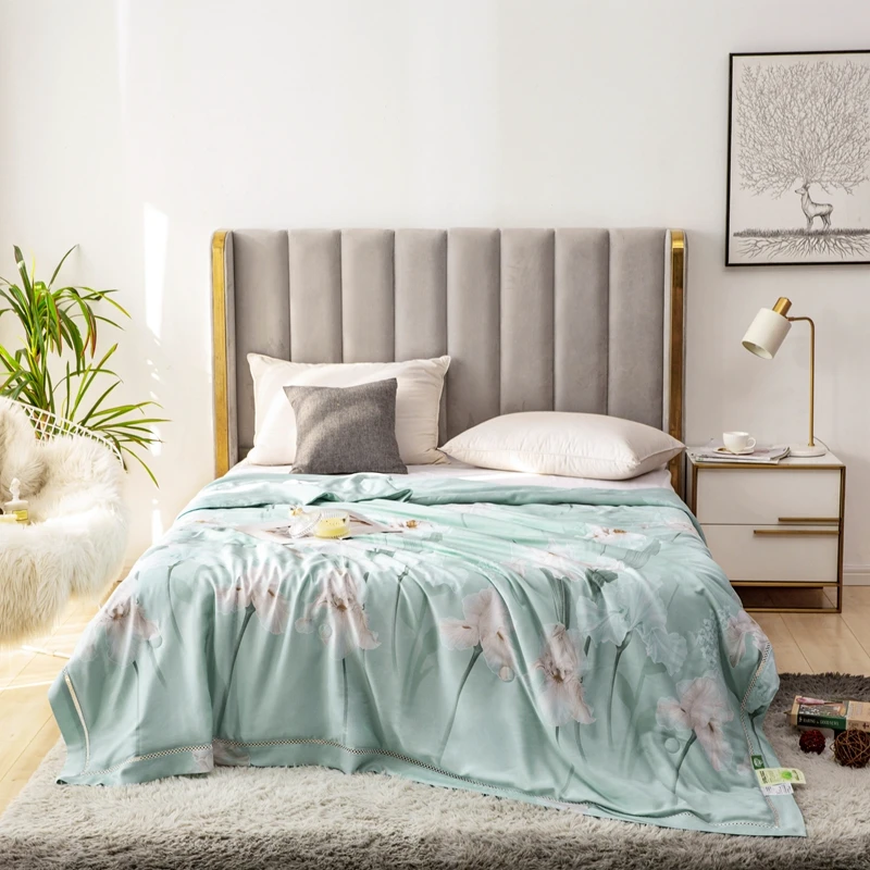 للبيع لحاف من الدانتيل المخرم ، لحاف ايوسل 40S ، بطانية روسية مفردة 2021x150 ، لحاف ناعم بنمط رعوي مثلج ، للصيف ، 200