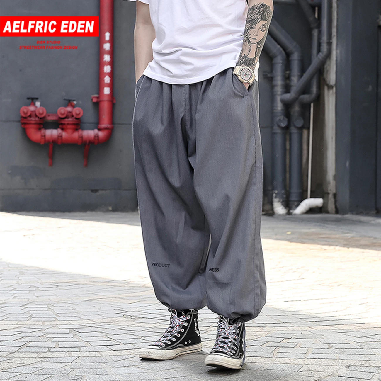 

Hip Hop Oversized Loose Sweatpants New Summer Streetwear Harem Pants New Casual Joggers Mens Trousers Black