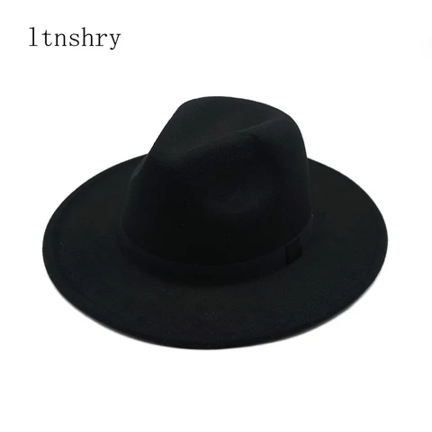 Фетровая шляпа, с широкими полями, для женщин и мужчин, шляпы сомбреро