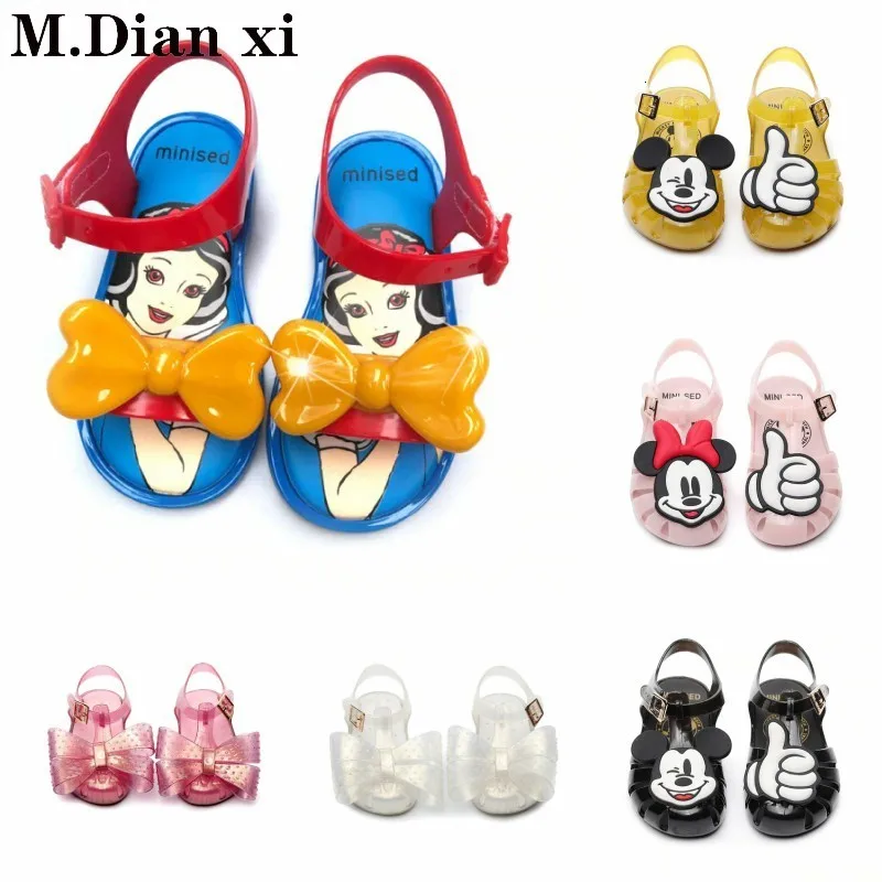 Kids Sandals Mini Shoes New Summer Princess Style Jelly Shoe Girl Non-slip Kids Beach Sandal Toddler Children's Flat Sandal