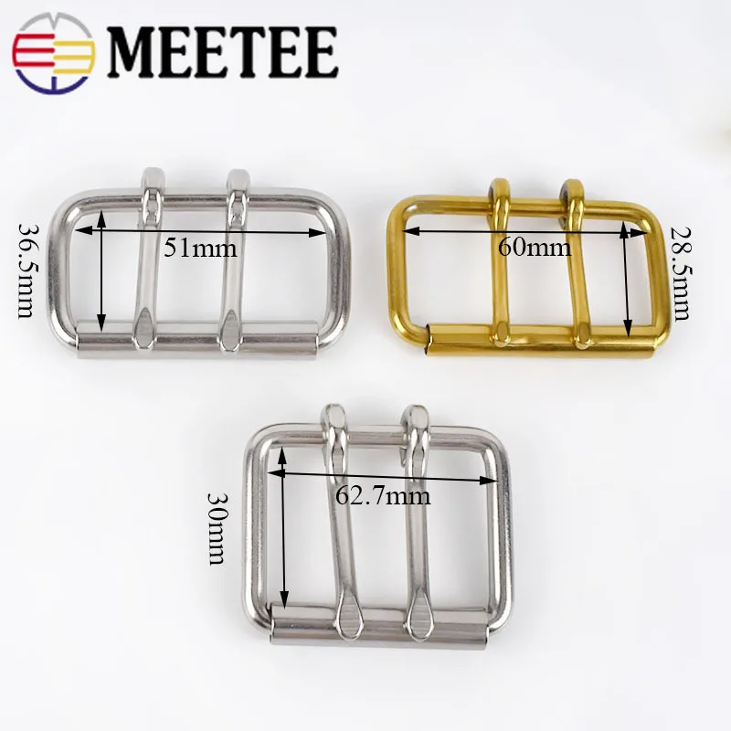 1 шт. двойная Пряжка для игольного ремня из нержавеющей стали ID52/60/102 мм