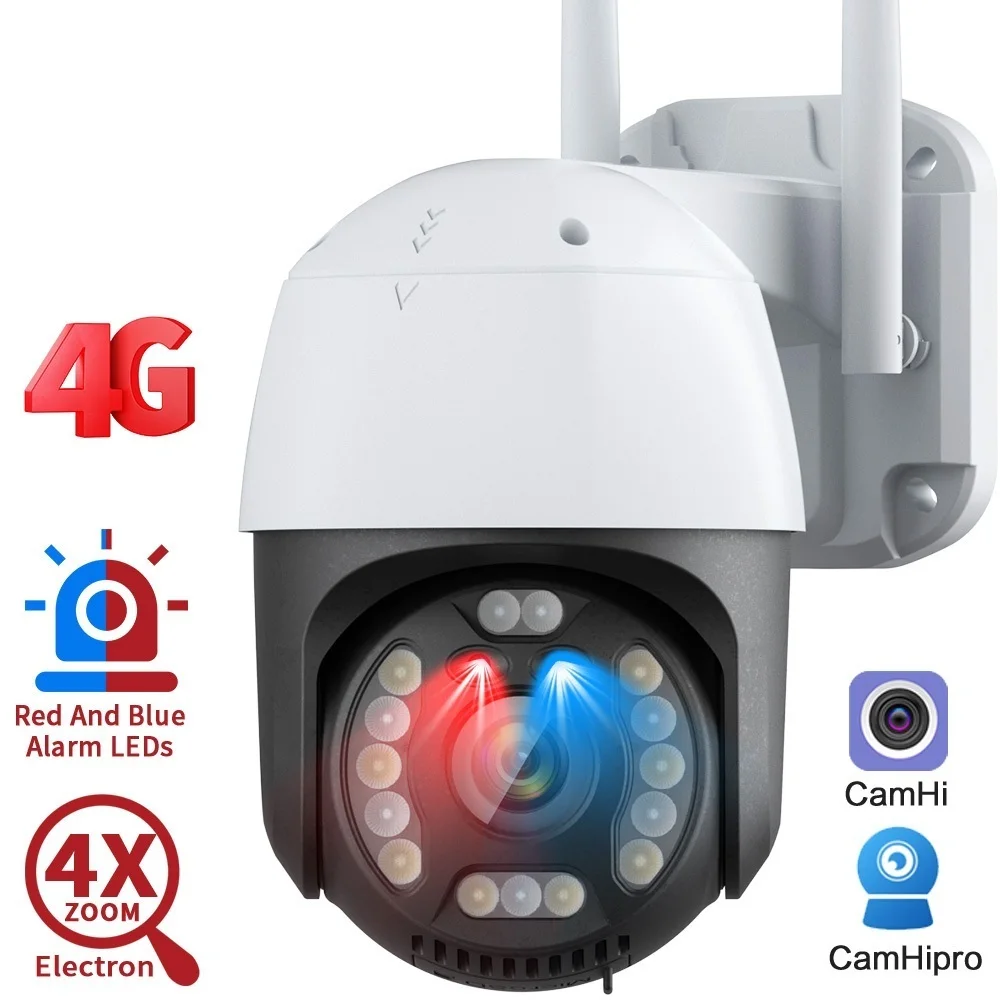 

3G 4G SIM Card WIFI 1080P Security IP Camera Wireless Full HD 4X Digital Zoom CCTV PTZ Dome Outdoor Surveillance Cam CamHi APP