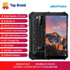 4 Гб 64 Гб Ulefone Armor X5 Pro Android 10 смартфон NFC 4G LTE прочный для мобильного телефона водонепроницаемый IP68 MT6762 сотовый телефон Восьмиядерный