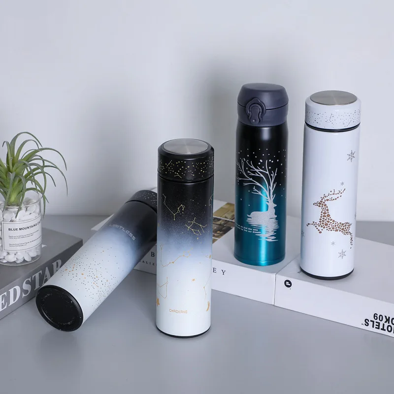 ZOOOBE светящаяся созвездия термос бутылка вакуумная фляжка из нержавеющей стали