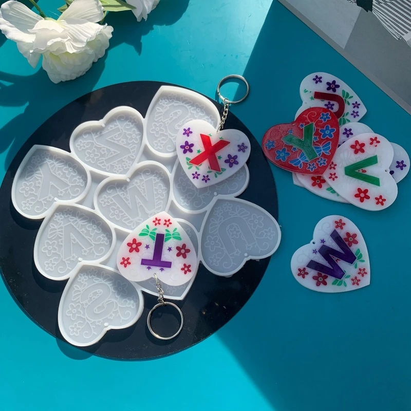 

Брелок Love Heart с английскими буквами и цифрами, брелок, женские серьги