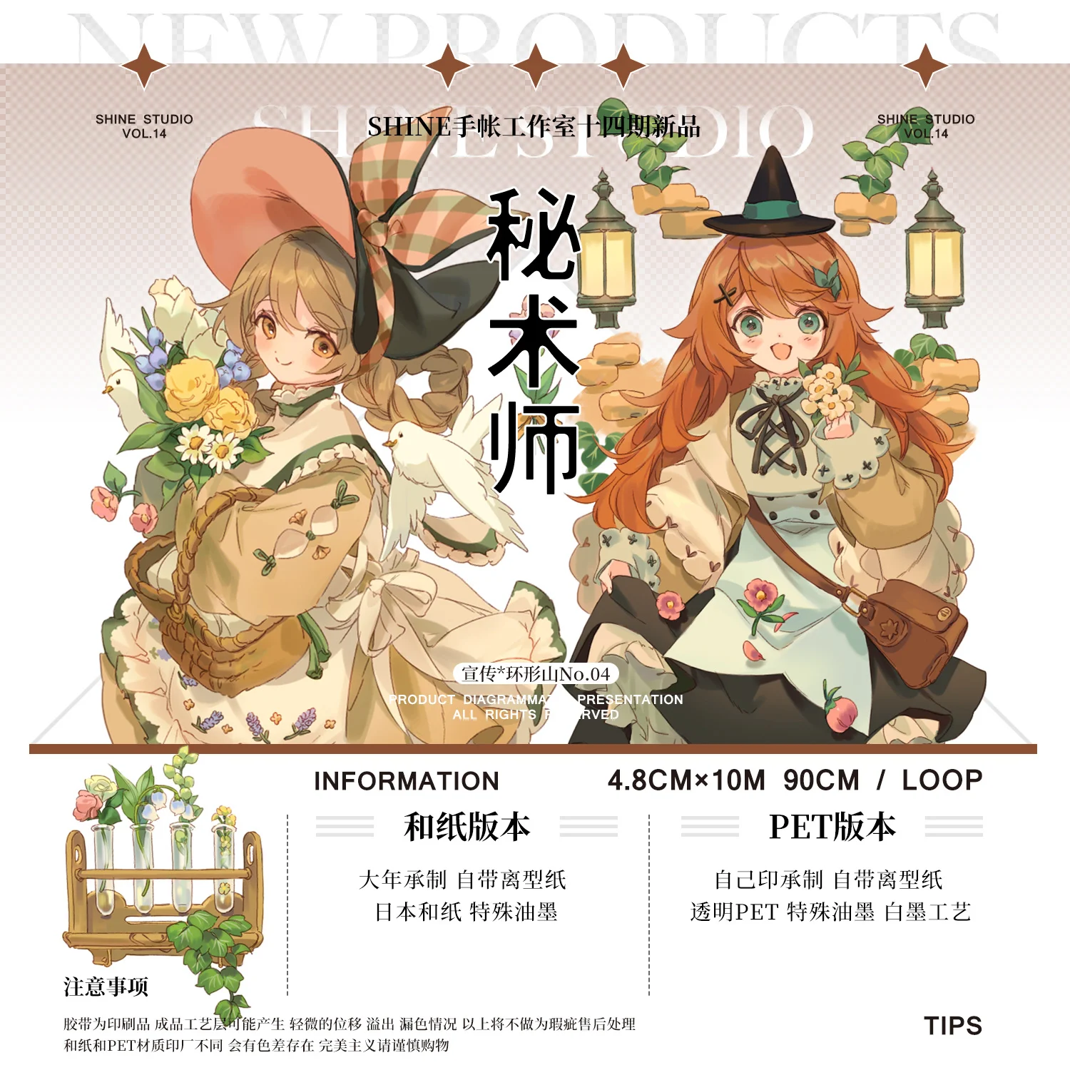 

10 Meter Washi PET Tape Shine Esoteric Master's