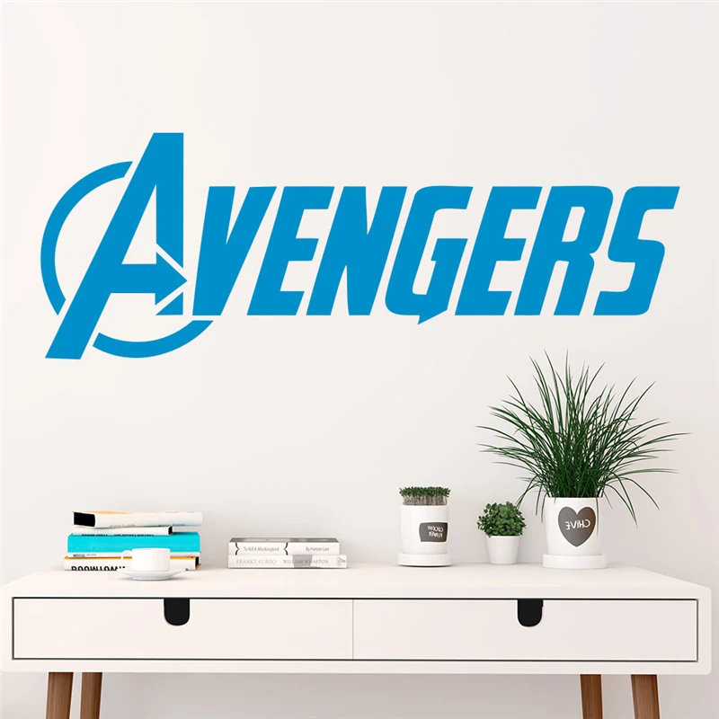 Креативные наклейки на стену с надписью marvel мстители для детской комнаты