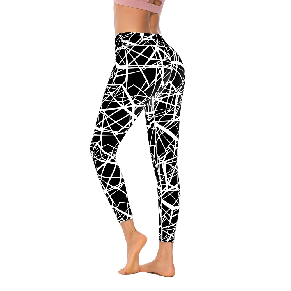 Штаны для йоги с цифровым принтом в виде паука женские спортивные леггинсы
