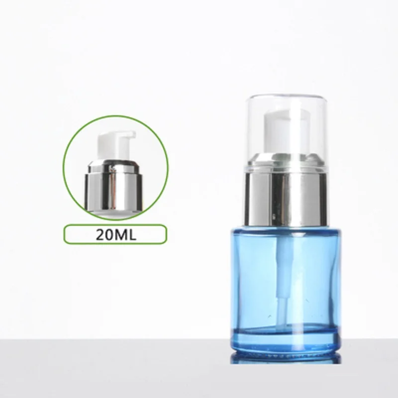 Матовая/зеленая/синяя/стеклянная бутылка объемом 20 мл серебристая Прозрачная